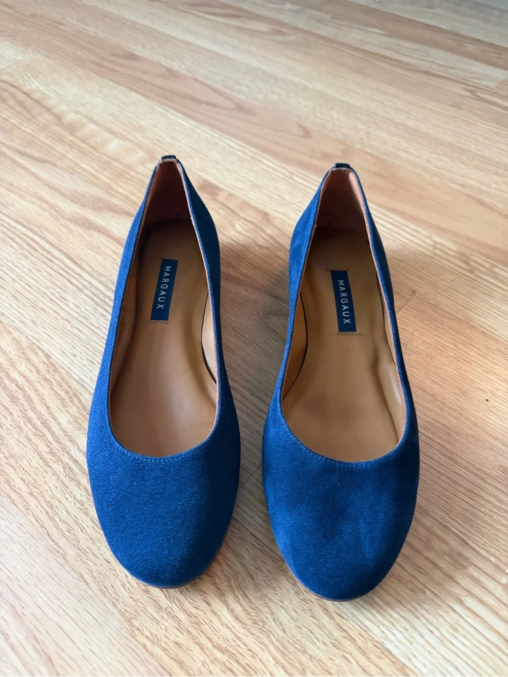 Margaux Navy Suede Ballet Flats